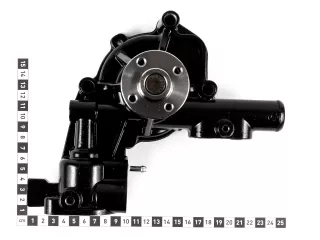 Vízszivattyú Yanmar 3TNV88, 4TNV84, 4TNV88 motorhoz 1. változat (5)
