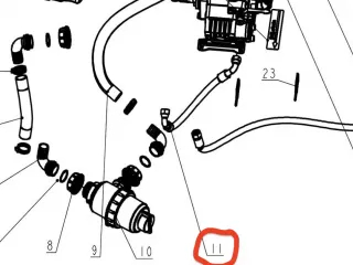Keverő tömlő Komondor FAP-200 permetezőhöz (1)