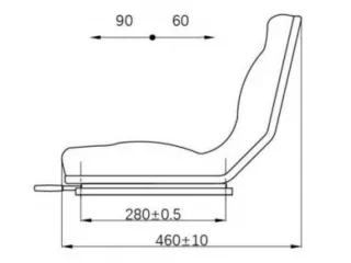 kistraktor vezetőülés, csavarozható 390x485x360 mm, állítható sínnel (8)