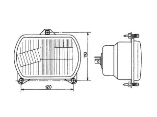 Lámpa fényszóróbetét Cobo, kistraktorhoz (2)