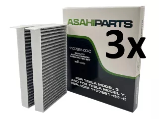 Pollenszűrő Tesla Model Y, aktívszenes, 3 páros csomag SZUPER ÁRON! (2)