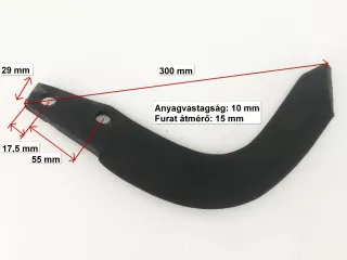 talajmarókés Niplo talajmarókhoz, 260x180mm, furat ∅15mm, furatközepek közötti távolság 55mm, Lv=9mm (0)