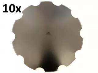 Tárcsalap 560mm (30x30), csipkés, (bóracél) AsahiParts, 10 darabos csomag SZUPER ÁRON! (1)