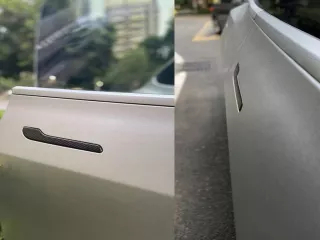 Tesla ajtókilincs burkolat készlet, matt karbon, 4 db, Model 3 / Model Y (2)