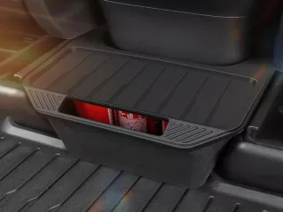 Tesla hátsó utastéri tárolódoboz felhajtható fedéllel, TPE, fekete, Model Y (2020–2025) (3)