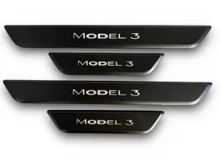 Tesla Model 3 küszöbvédő dekor, LED megvilágítással, 4 darabos készlet (0)