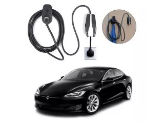 Tesla töltőkábel akasztó, tartozékokkal (1)