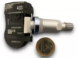Tesla TPMS guminyomás-érzékelő szenzor, RF 433 MHz, ezüst – Model S (2014.09–2023.12) (0)