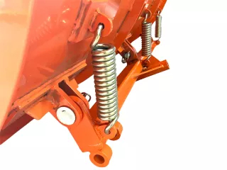 tolólap alkatrész, palást gumiéllel, festett, rugótartó gerendával, 125cm dupla hidraulikus Komondor tolólapokhoz (2)