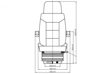 Vezetőülés kartámasszal és fejtámlával (mechanikus rugózású) A22 (6)