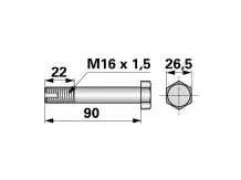 csavar M16x1,5x90, szárzúzókalapács 