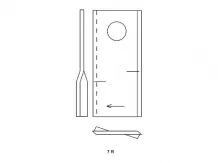 Deutz Fahr fűkasza penge PZ jobbos