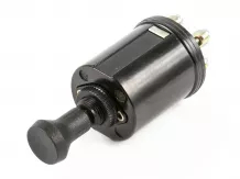 kapcsoló, 2 állású, 4 lábú, hengeres, műanyag