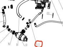 Keverő tömlő Komondor FAP-200 permetezőhöz