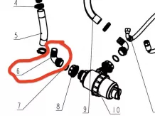 Könyök (φ28.5mm) Komondor FAP-200 permetezőhöz