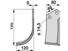 Kverneland talajmarókés, bal