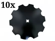 Tárcsalap 510mm, csipkés, (bóracél) AsahiParts, 10 darabos csomag