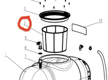 Tartály szűrő Komondor FAP-200 permetezőhöz