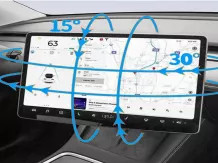 Tesla T6 központi kijelző tartó, forgatható V2, Model 3 Highland / Model Y Juniper